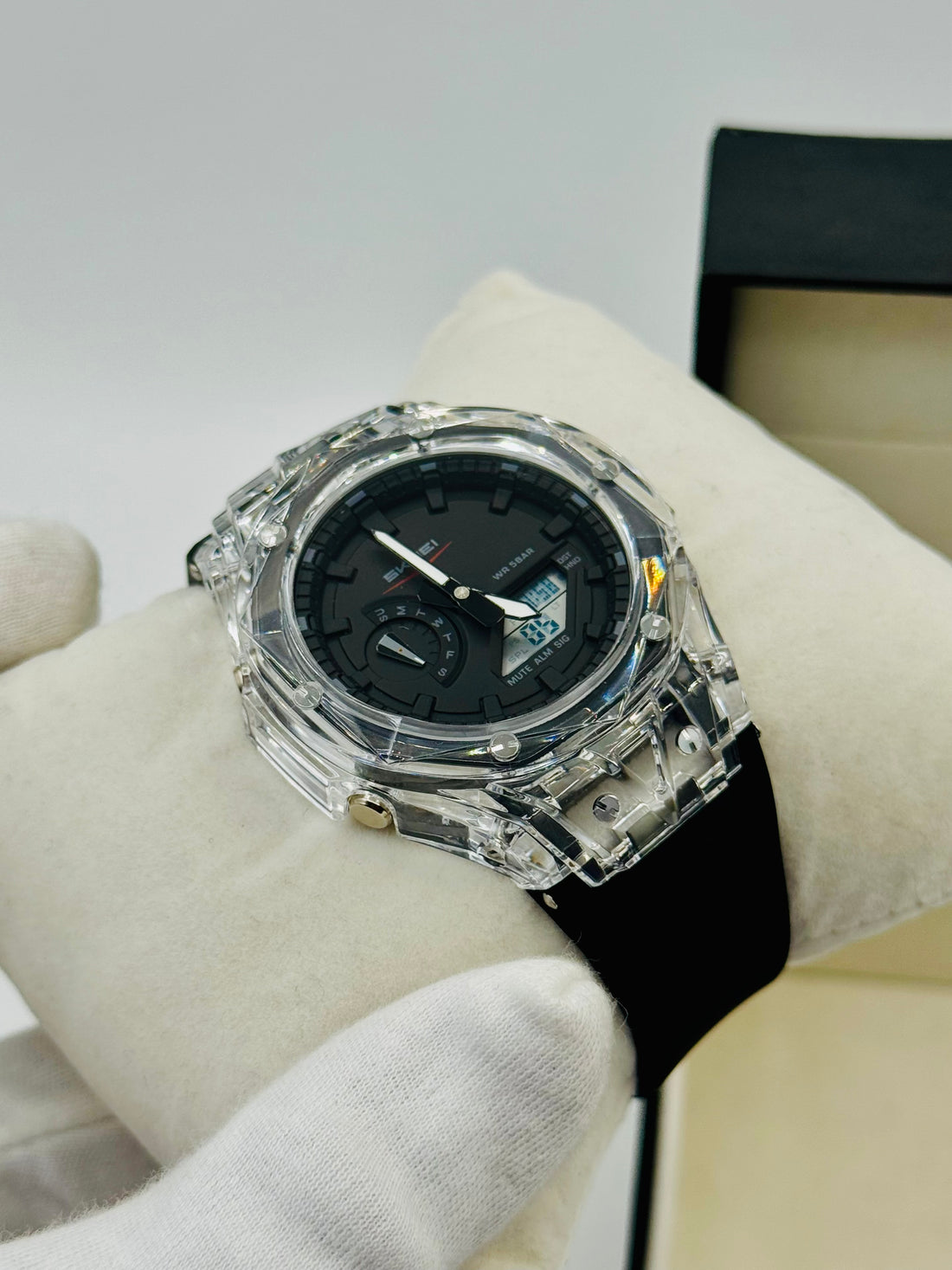 Skmei Dual Time Diamond Cutting watch For Mens