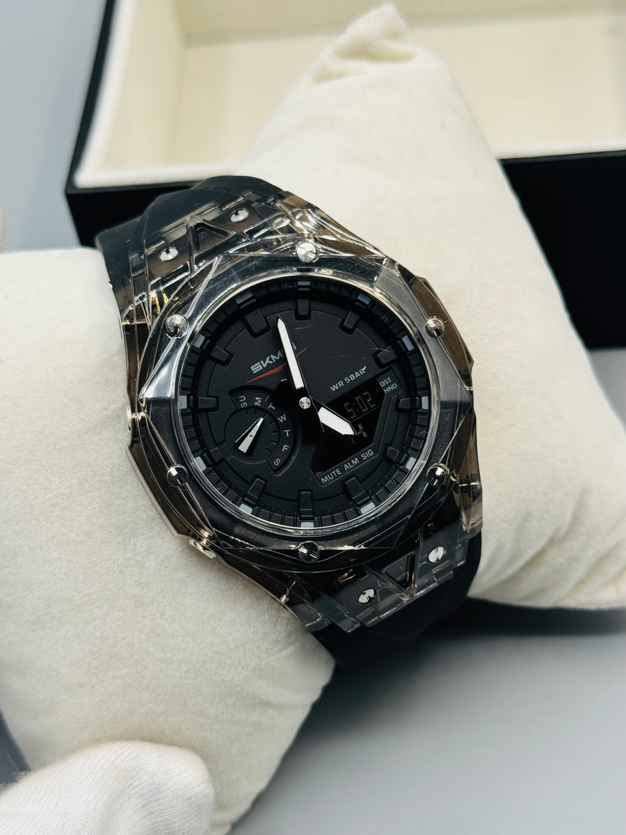 Skmei Dual Time Diamond cutting Sports Watch For Mens