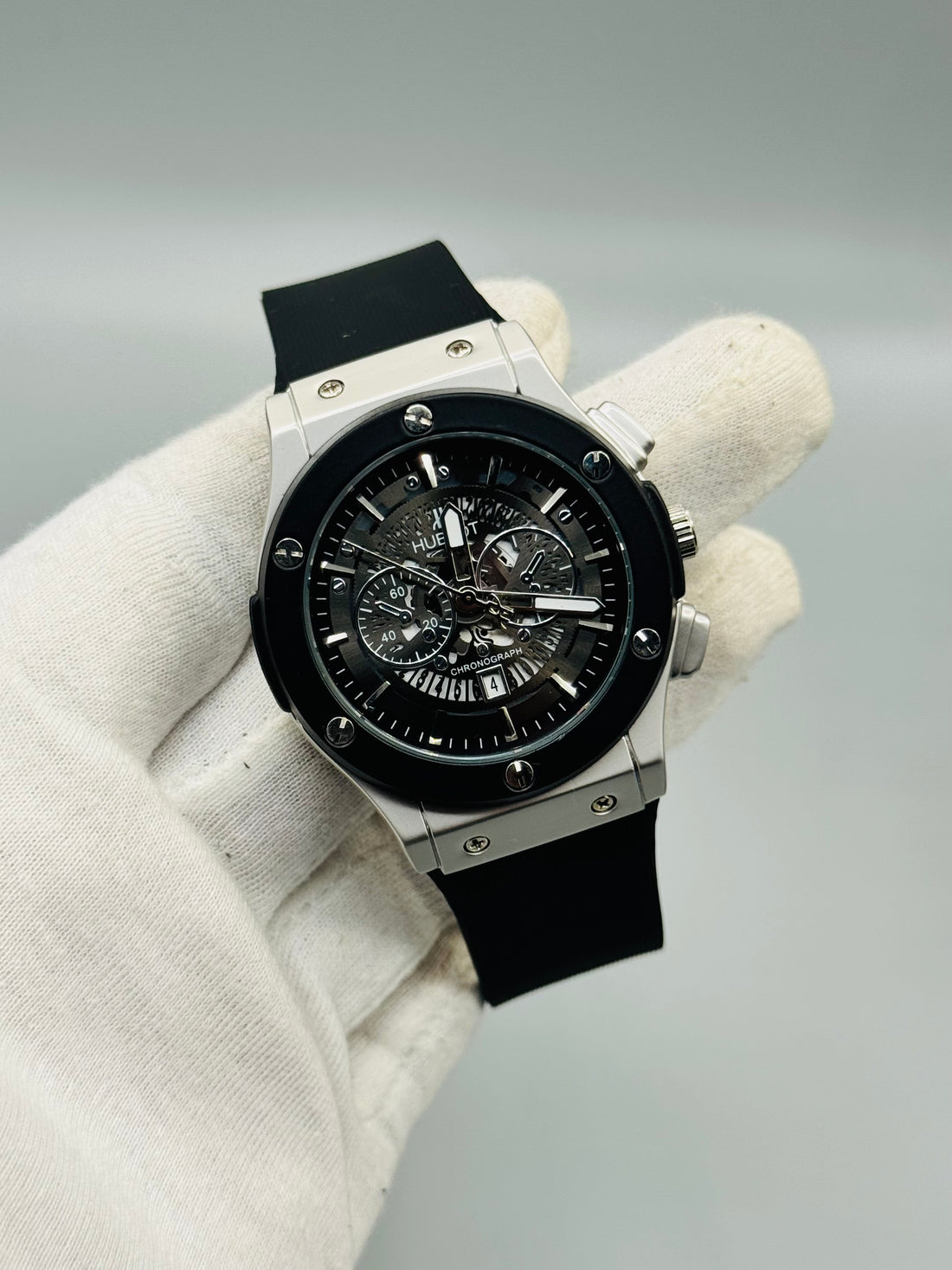 Hablout Pvc Black Straps For Mens Watch